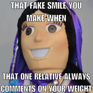Bhangra Mascots Meme - Fake Smile